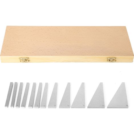 Lot de 12 cales d'angle en acier au manganèse – Outil de mesure de haute précision pour tour d'usinage (1/5)