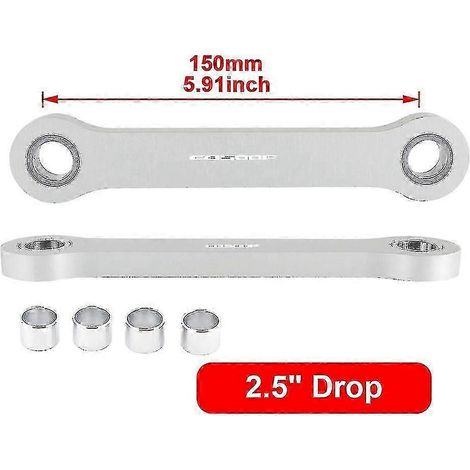 Kit d'abaissement Tib pour CBR500R, CB500X et CB500F (2019-2022) : coussin de suspension et fixation pour moto (argenté, 6,35 cm pour CB500F). (1/4)