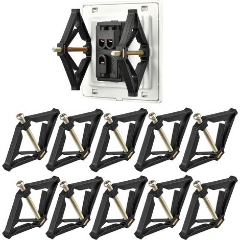 Utensili per la riparazione di scatole di interruttori, 86 mm, confezione da 10, montaggio a parete, scatola, utensili per la riparazione, tipo di interruttore, cassette, staffa di riparazione per la 
