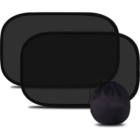 Car Sunshade for Kids, UV/Heat Protection VERY Dark, Self-Adhesive Sunshade for Children, Quick and Easy Installation, Carry Bag Included, Size 51x31cm (M)