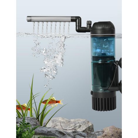 Aquariumfilter, multifunktionaler Aquariumfilter, verstellbarer Aquariumfilter mit USB, 1 W, für 45–60 cm große Aquarien (1/5)