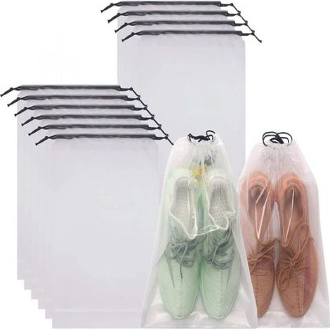 10 Sac de rangement, imperméable EVA, cordon de serrage, semi-transparent, voyage et domicile (1/5)