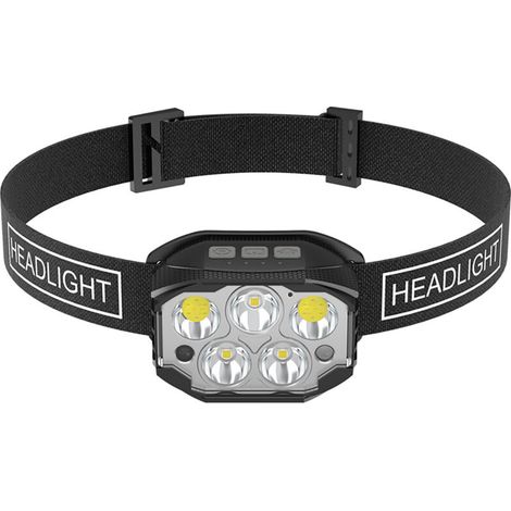 Lampe Frontale Rechargeable Haute Luminosité pour Pêche Longue Durée Induction Lumière - KZQ (1/5)