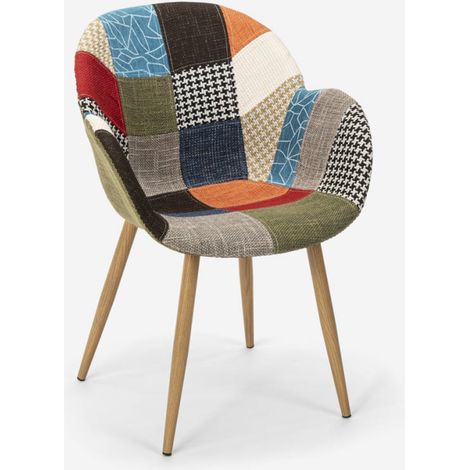 Sedia poltrona design patchwork nordico salotto cucina studio Finch - Patchwork 1 (1/5)