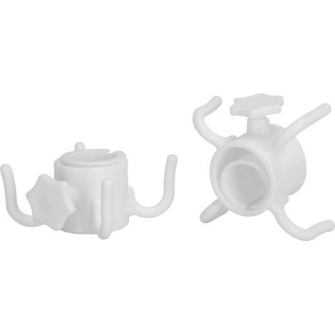 Set di 2 ganci per ombrellone da spiaggia – 4 punte – in plastica – resistenti – per campeggio/viaggi