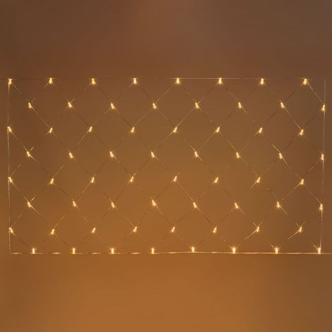 Tenda a Rete luce Calda a Led per esterno decorazione natalizie h 100 cm (1/3)