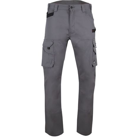 Pantaloni da lavoro multitasche in tela elasticizzata LMA TORCHE Grigio 38 (1/3)