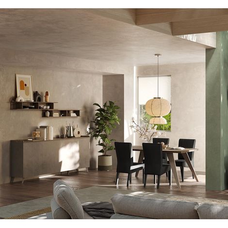 Salle à manger moderne bronze/mercure Tristan (1/5)
