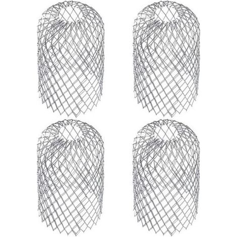4 Pièces Crapaudines pour Gouttière D’Environ Filtres De Gouttière Grille Grillage Stop Feuille Crapaudine Crépine Pare Feuille Cache Gouttière Aluminium，7.5cm X 15cm (1/5)