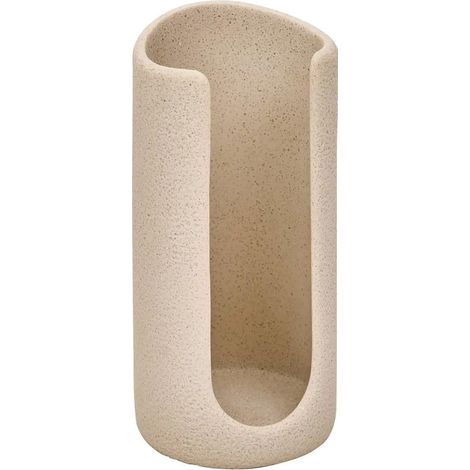 Distributeur de Coton "Olea" 15cm Beige (1/2)