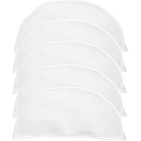 Set mit 5 atmungsaktiven Schulterüberzügen für Kleidung und Anzüge, Staubschutz. – 60,00 x 30,00 x 5,00 cm – Weiß (1/4)