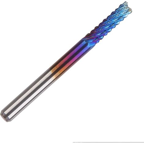 Satz mit 10 Wolframstahl-Fräsern für Graviermaschinen, Leiterplattenfräser, Oberfräser, Schruppfräser für Leiterplatten, Fräser mit gebläuter Körnung, 0,8–3,175 mm (1/5)