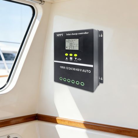 MPPT Solar Laderegler 80A 12V/24V/36V/48V, Passend für Blei-Säure & Lithium, LCD Display, Intelligentes Tracking (1/5)