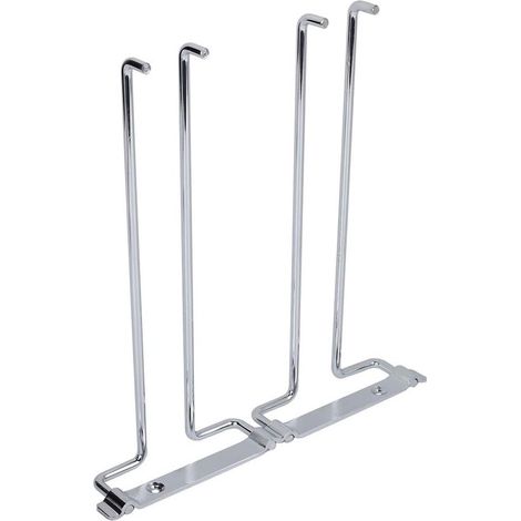 Estante para cristalería，soporte para copas de vino，soporte de hierro para copas de vino debajo del armario para bar o cocina，26254cm，blanco (1/4)