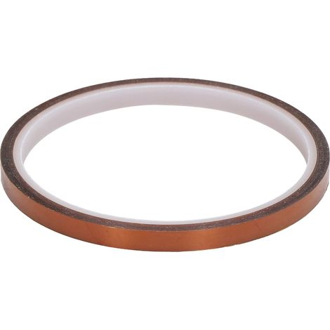 Lot de 10 rubans adhésifs isolants haute température marron foncé en polyimide pour transformateur, 5 mm (1/5)