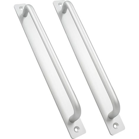 Türgriff aus Aluminiumlegierung, Schranktürgriff, 192 mm Lochabstand, 2 Stück, silber (1/5)