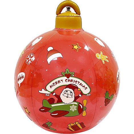 Boule De Noel Gonflable - 60 X 50 Cm - Pvc Et Led - Pour Decoration Extérieure Et Intérieure - 1 Pièce (1/5)