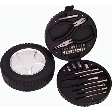 Coffret à outils 24 pièces, coffret à outils complet pour voiture avec étui de rangement, petit coffret à outils pour la maison et l'installation automobile. (1/5)
