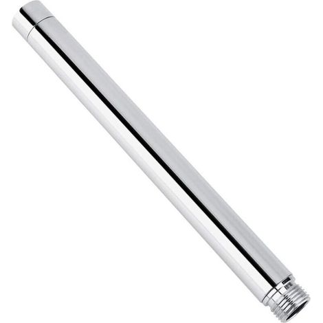 Rallonge de bras de douche, tuyau d'arrosage en acier inoxydable pour pommeau de douche de salle de bain, filetage G1/2 pouce, 201 avec chromage (6 pouces, 1/2")