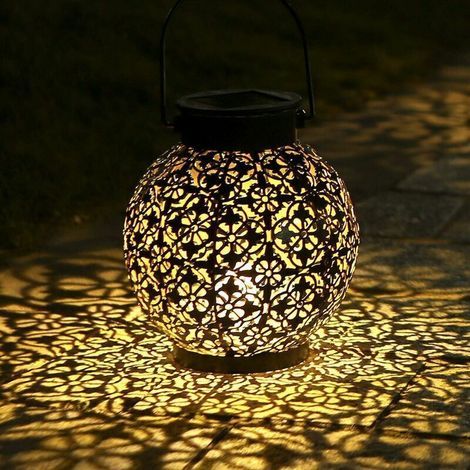 Lanterne Solaire, LED Lampe lanterne extérieure, Etanche IP44, Sans fil Rechargeable pour Garden Patio Courtyard Extérieur [Classe énergétique A+] [Classe énergétique A+] (1/5)