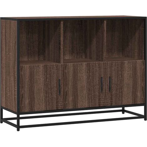 vidaXL Credenza Rovere Marrone 100x35x76 cm in Legno Multistrato (1/5)
