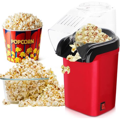 Máquina de palomitas de maíz de aire caliente MINKUROW para hacer granos de maíz, palomitas de maíz de 3 minutos, sin grasa y saludable para el hogar (1/5)