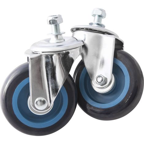 Paire de roues pivotantes ø100x30mmPaire de roues pivotantes ø100x30mm pour paire de chariots OM 2024, OM 2018 et OM 2021 - SA 2071 - CLAS Equipements