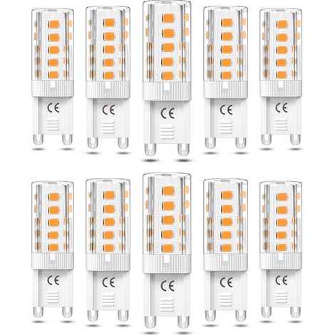 [KK] 10 dimmbare G9 LED-Lampen 5W warmweiß 3000K, entspricht 50W Halogen, AC110/220V [Energieklasse F] (1/5)