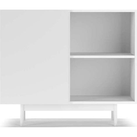 Mueble auxiliar modelo 601-2 acabado en blanco. 78 cm (alto) x 90 cm (ancho) x 34 cm (prof.) (1/4)