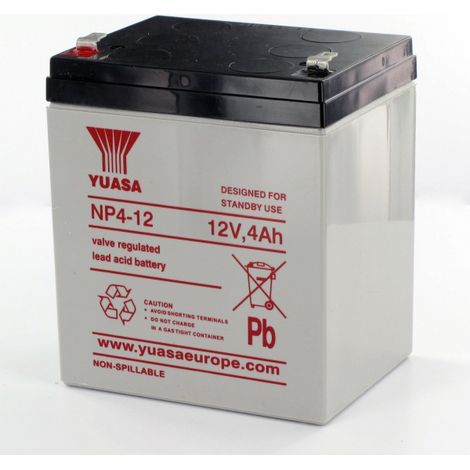 Batterie Plomb 12V 4Ah Yuasa (90X70X106) F1 (NP4-12)