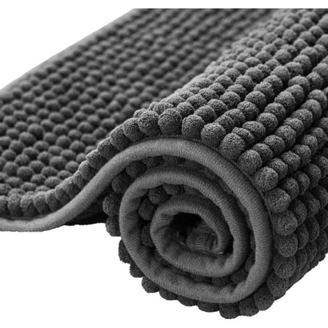 Tapis De Bain - Chenille - 40 X 60 Cm - Absorbant - Séchage Rapide - Anti-Odeur - Lavable En Machine - 1 Pièce