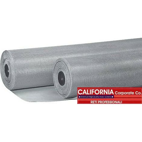 Rete Zanzariera 150 cm X 10 metri Alluminio Americana 18/16 Grigia
