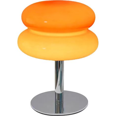Vintage Glas Tischlampe Elegantes Nachtlicht Retro Macaron Farbe Nachttischbeleuchtung Dekorative Tischlampe für Wohnzimmer, Schlafzimmer (1/5)