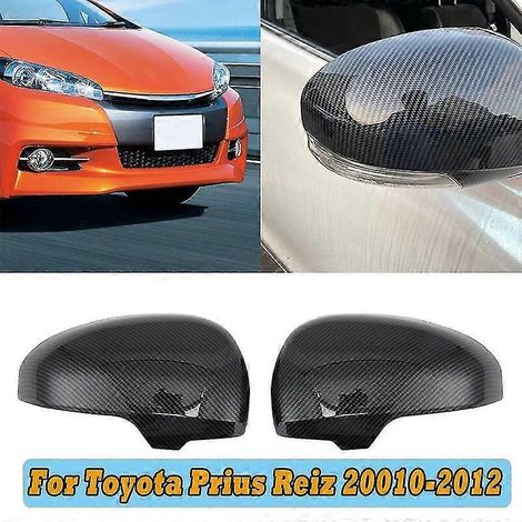 Außenspiegelkappen für Toyota Prius Plus (2011–2020), Prius (2009–2012) und Mark X (2009–2012) – Carbonfaser-Optik (1/4)