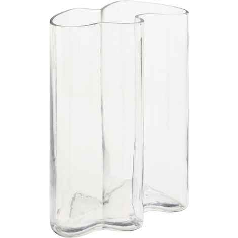 Wellenvase Kade transparent H25cm - Atmosphera créateur d'intérieur (1/4)