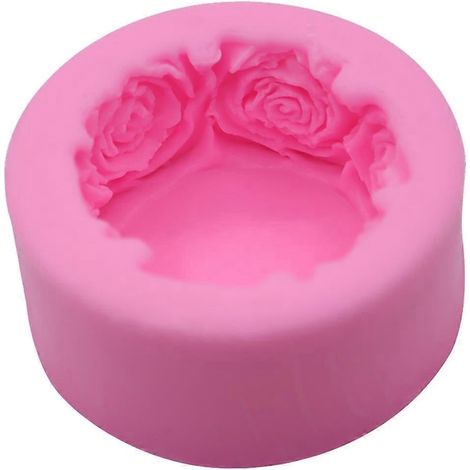 Moule à savon en silicone 3D rond en forme de fleurs, idéal pour la fabrication de savons artisanaux, de gâteaux et de bougies. (1/5)