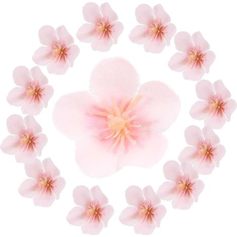 1 Paquet de Têtes de Fleurs Artificielles de Cerisier en Soie Légère et Réaliste pour Décoration Mariage et Saint-Valentin Facile à Ranger (1/5)