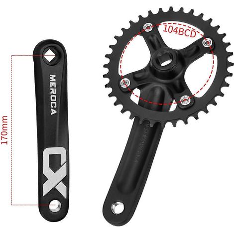 Mountainbike Kurbelarm-Set (rechts/links) mit Einzelkurbel für Mountainbike und Rennrad