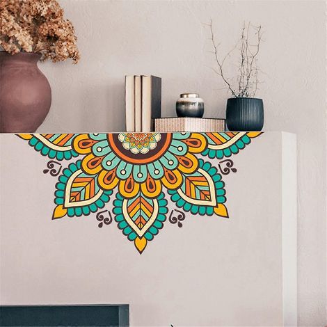Sticker mural mandala, papier peint, décoration de fond, 1 pièce (1/5)