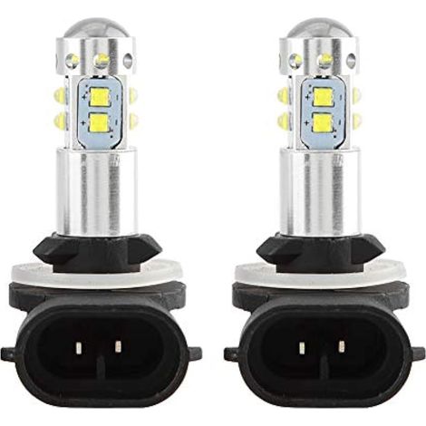 2 ampoules LED pour phares antibrouillard de voiture, 50 W haute puissance, lumière du jour, pour feux de brouillard et éclairage d'ambiance (1/4)