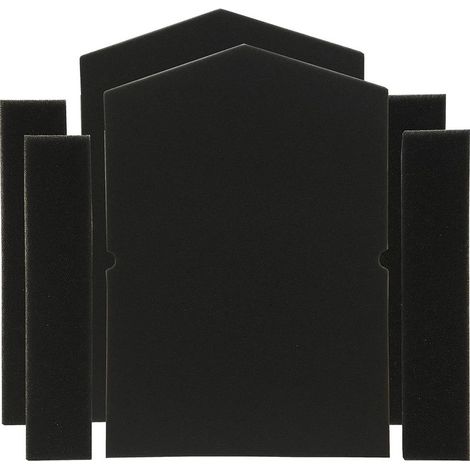 Lot de 2 filtres éponges en trois parties, filtre éponge premium compatible avec sèche-linge Miele (noir, 6057930, 9688381) (1/4)