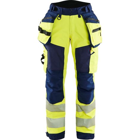Pantalon softshell haute visibilité femme 7118 - Jaune/Marine L - FR(44) - SE(C42) - Courtes