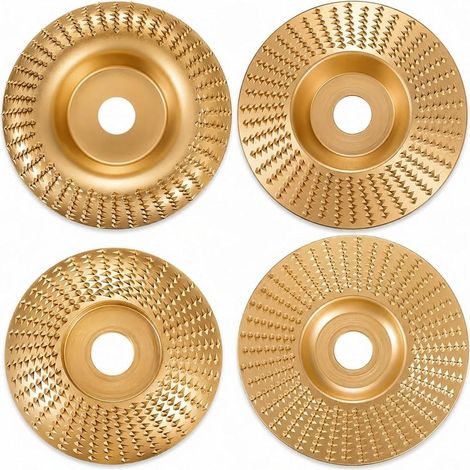 Set mit 4 Holzschleifscheiben (für Winkelschleifer) — 22 mm Bohrung — Verbesserte Polierscheibe — Robustes Set zum Schnitzen und Schleifen (1/5)