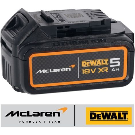 DeWalt McLaren F1 DCB184 18v 5.0Ah Li-Ion Battery XR Range Lithium DCB184M - LED