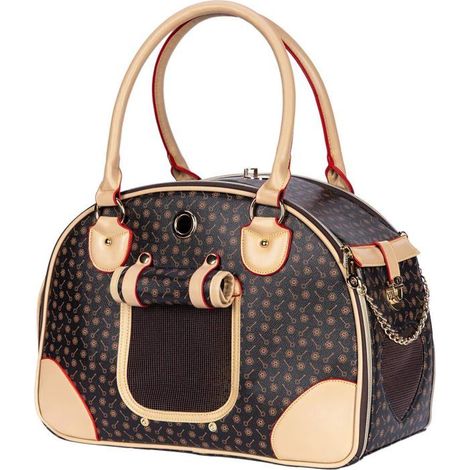 Sac Transport Luxe Animaux Cuir PU Imperméable Fourre-Tout Chien Chiot Chat Petite Taille Haute Qualité (1/5)