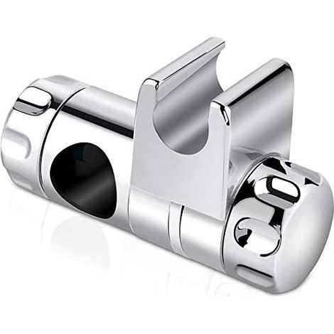 EASYCOMFORT Support de douche à main poteau mural tige de douche réglable support de douche à main rainure en plastique ABS finition chromée 18-25mm (1/4)