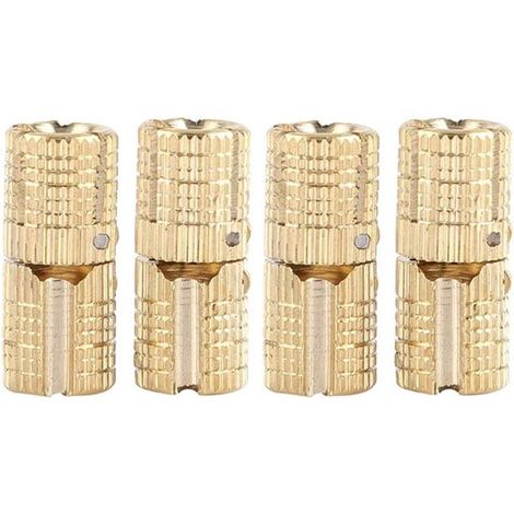 Cerniere in ottone ramato per mobili - per lavorazione del legno - cerniera invisibile - 8 mm - angolo di apertura 180°. Adatte per scatole regalo.