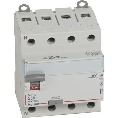 Interruttore differenziale Legrand grigio 4 poli 25A 300mA