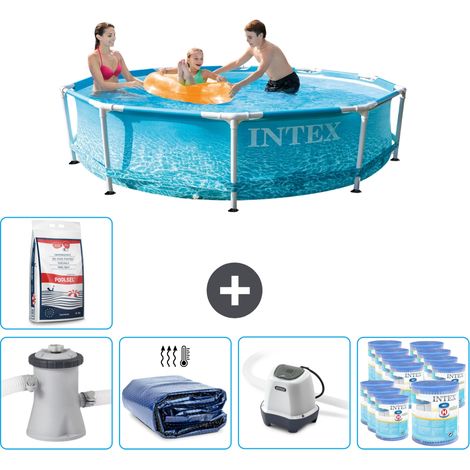 Piscine Intex à cadre rond - 305 x 76 cm - Comprend des Accessoires CB56 (1/5)