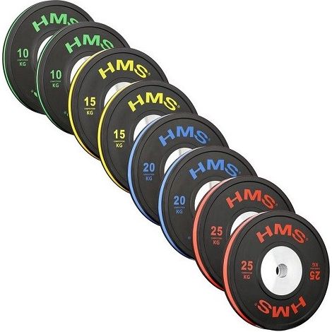 HMS BTBR Set - Set di 8 dischi olimpici (10-25 kg) (1/2)